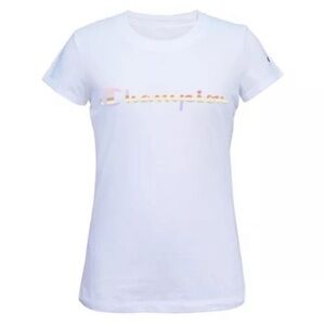 Champion Rainbow logo t-shirt in size XL